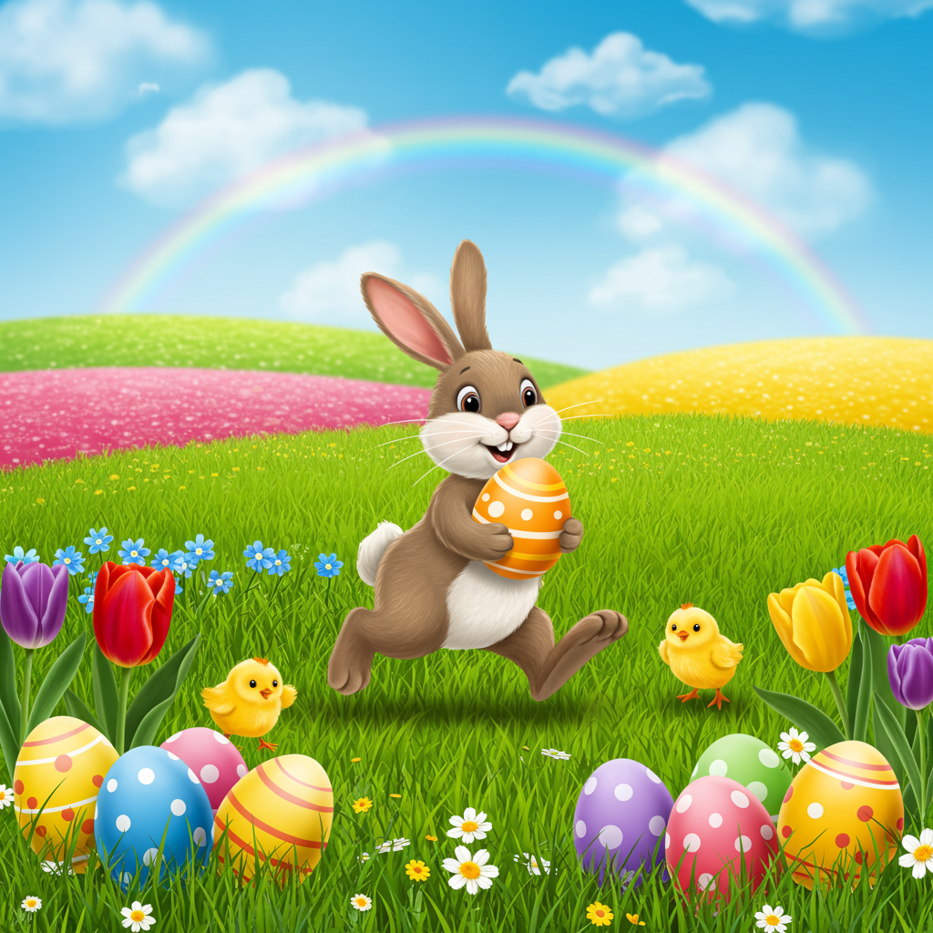 Easter coloring pages featuring bunnies, eggs, and spring designs for kids to color
