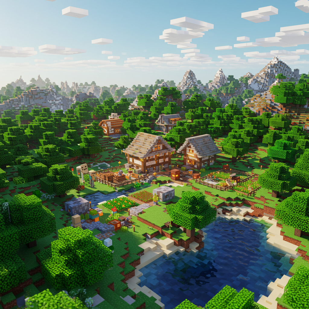 Minecraft coloring page featuring blocky characters and iconic scenes for kids to color
